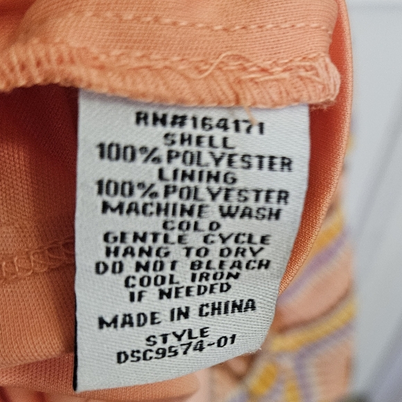 ECLAIR Orange Multi-Color Pattern Halter Sleeveless Midi Dress,X-Large,NWT - Picture 9 of 16